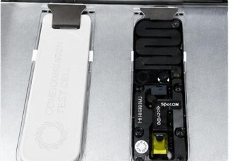 The GridION uses disposable flow cells for nanopore sequencing. Each flow cell contains thousands of nanopores that enable real-time analysis of DNA or RNA molecules.